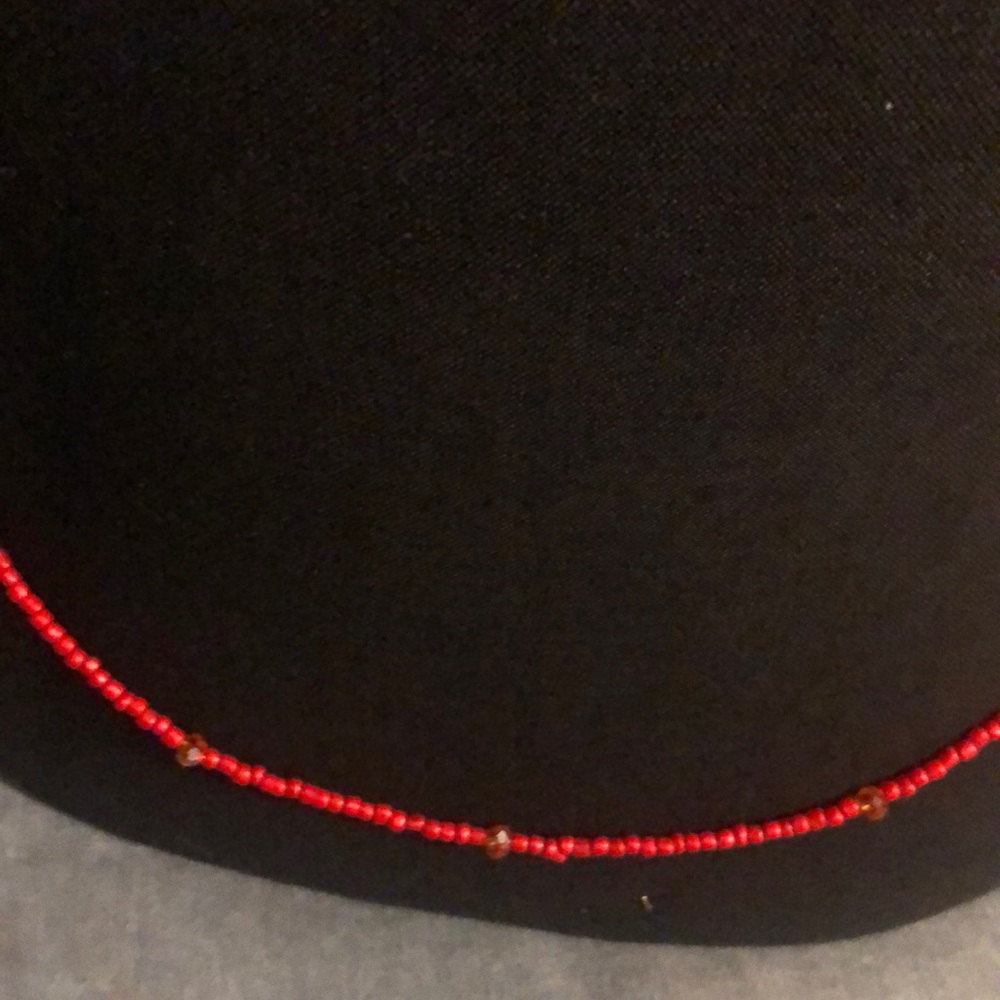 Red belly beaded necklace